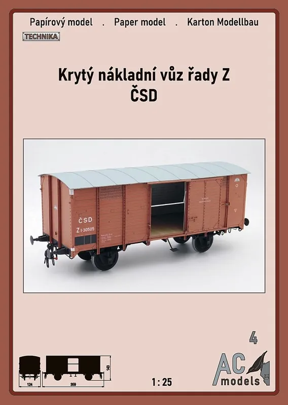 Levný Krytý nákladní vůz řady Z ČSD