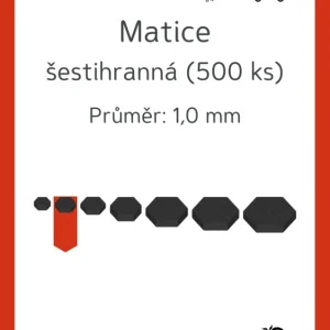 Matice šestihranná, 1,0mm, 500ks Značkový