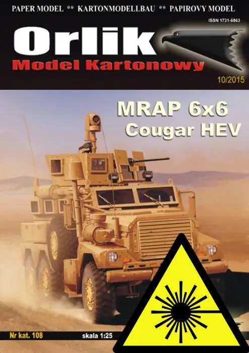 Jen Po Omezenou Doba MRAP 6x6 Cougar HEV - Laserové doplňky - kostra, detaily, dezény