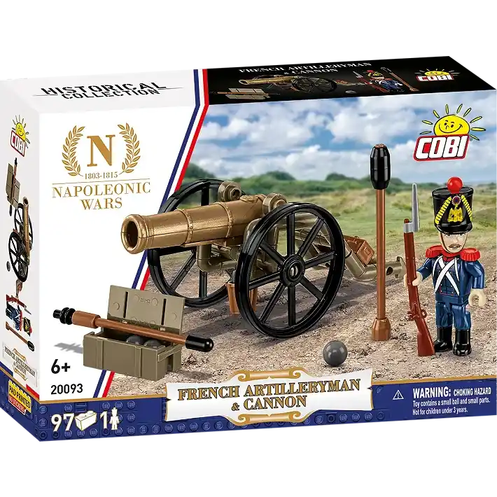 Novinka Napoleon - Dělostřelec s kanónem - Plastová stavebnice COBI