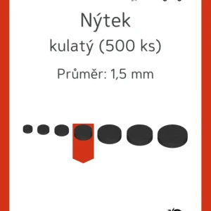 Ověřený Nýtek kulatý, 1,5mm, 500ks
