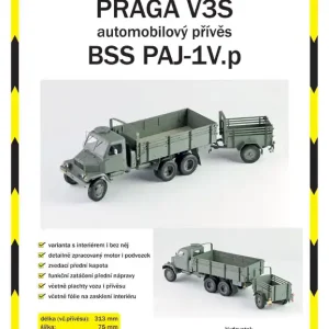 Sezónní Sleva Praga V3S vojenský valník s přívěsem BSS PAJ-1V.p