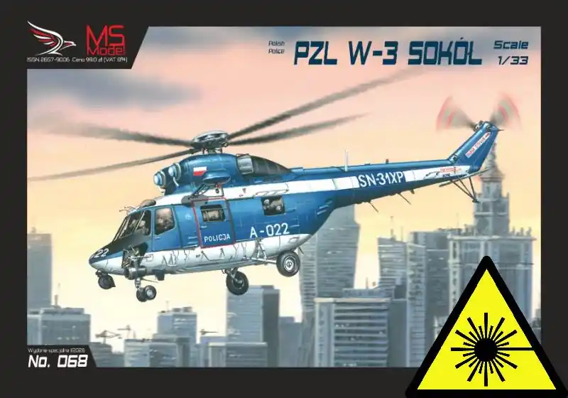 PZL W-3 Sokol Policja - Laserové doplňky - kostra Nová Kolekce