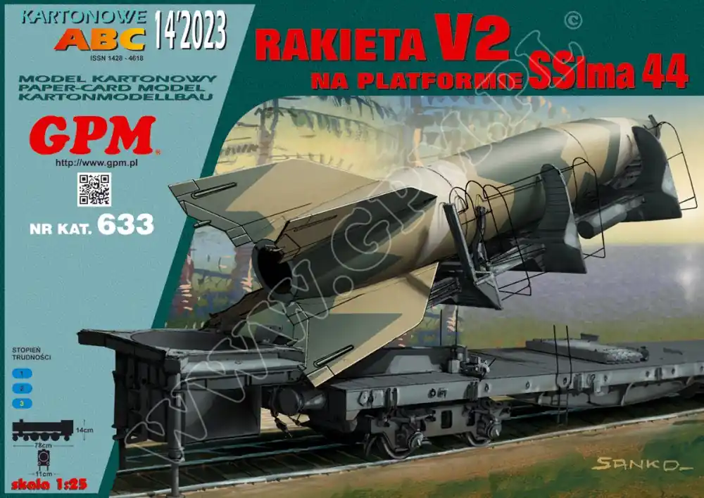 Originální Raketa V2 na platformě SSlma44