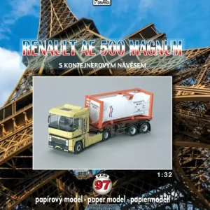 Značkový Renault AE 500 Magnum s návěsem - Laserové doplňky - dezény, detaily