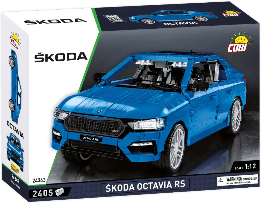 Značkový Škoda Octavia IV RS, 1 12 - Plastová stavebnice COBI