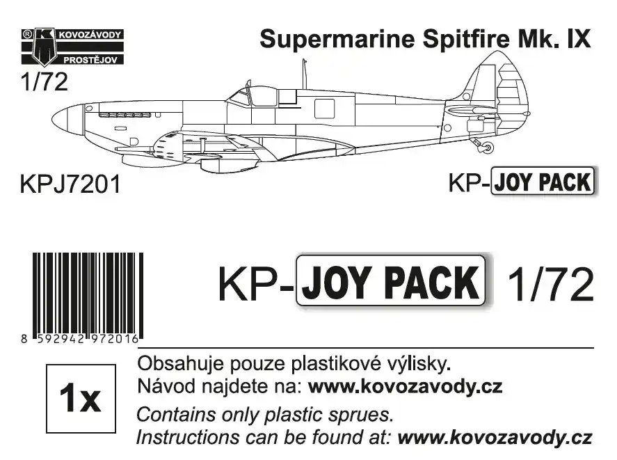 Spitfire Mk.IX KP-JOYPACK 1/72 Nejlepší Volba