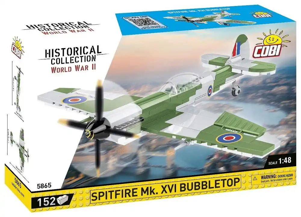 Spitfire Mk. XVI Bubbletop WWII- Plastová stavebnice COBI Časově Omezené