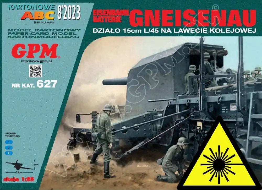 Železniční baterie Gneisenau 15cm L/45 - Laserové doplňky - kostra Oblíbený
