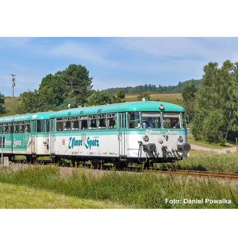 Motorový vůz se zvukem BR 798 a řídící vůz Ulmer Spatz DB AG Nízká Cena