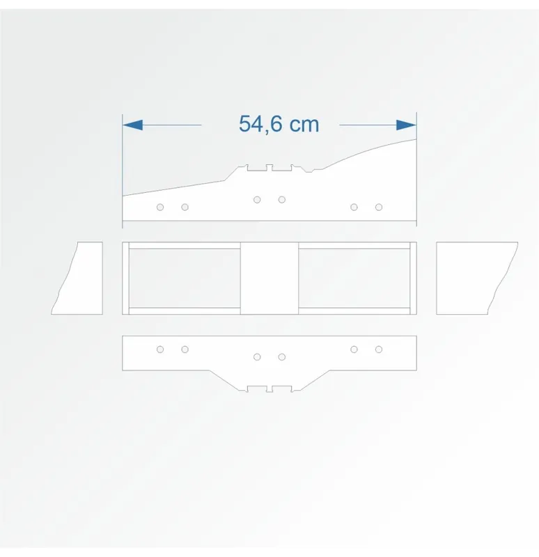 Časově Omezené Modul rovný dvojkolejný 15 cm – čela 2B96 a 2D99