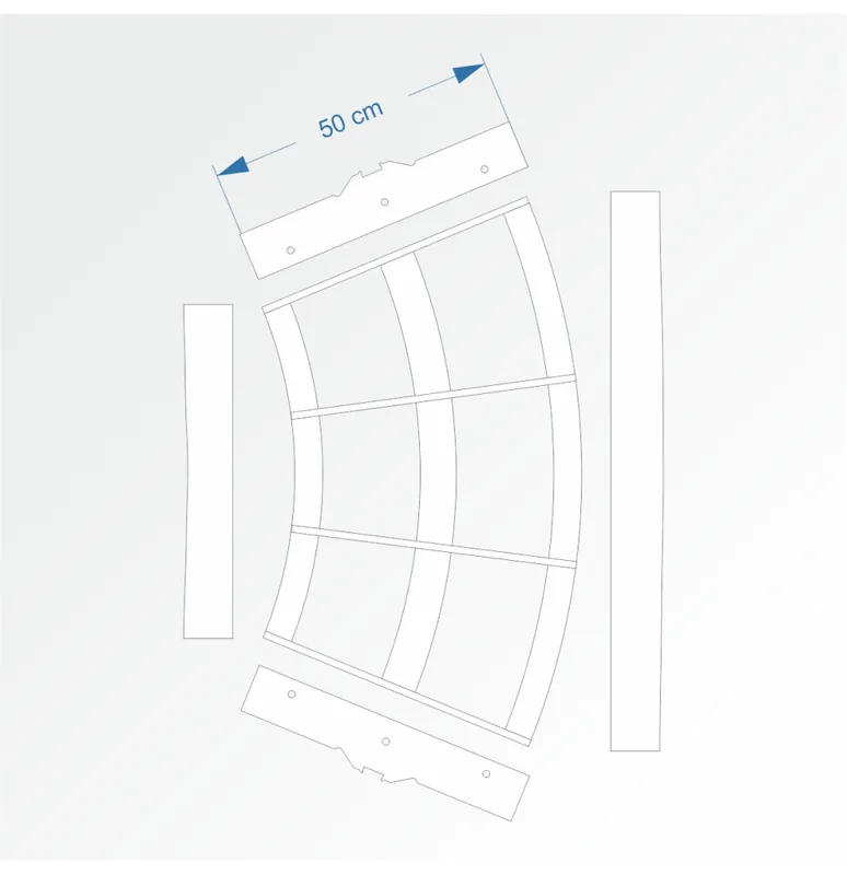 Modul obloukový rádius 100 cm 45°– čela E96 a E96 Autentický