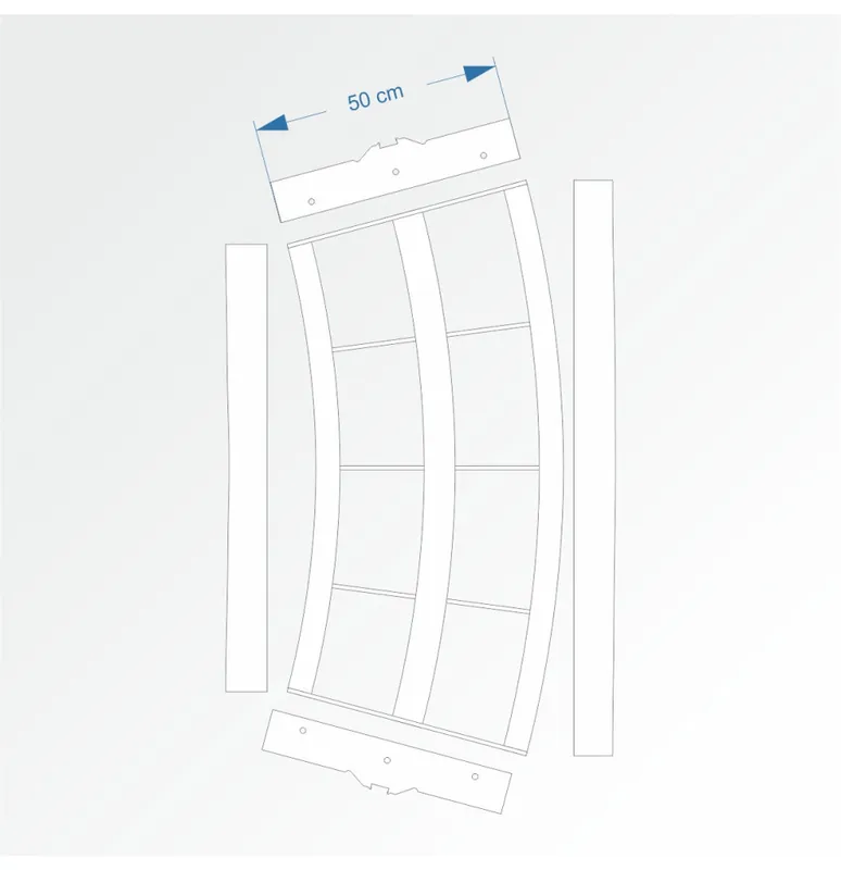 Víkendová Akce Modul obloukový rádius 200 cm 30°– čela E96 a E96