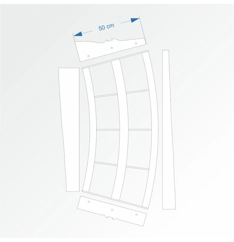 Modul obloukový rádius 200 cm 30°– čela B96 a F96 Akce