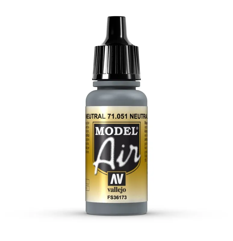 Vallejo Model Air 71051 – Neutral Gray Sleva