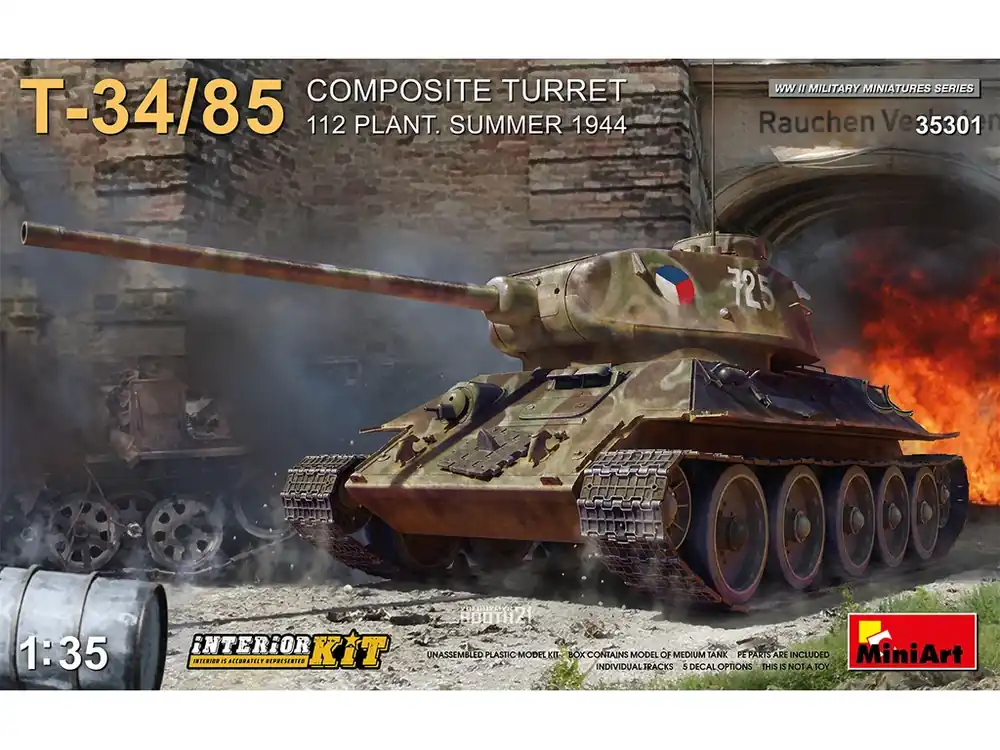 T-34-85 Composite Turret 112 Plant Summer 1944 Interior Kit 1/35 Cenová Bomba