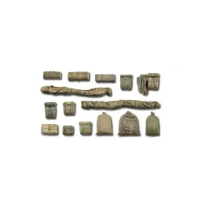 Akční Cena British Rucksacks Bags & Folded Canvas WW2 1/35