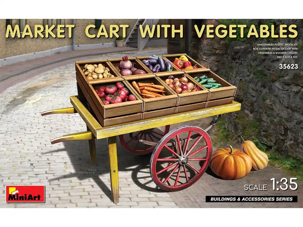 Sleva Market Cart with Vegetables 1/35