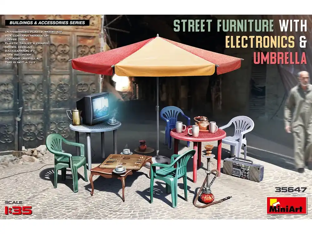 Vrácení Zdarma Street Furniture With Electronics & Umbrella 1/35