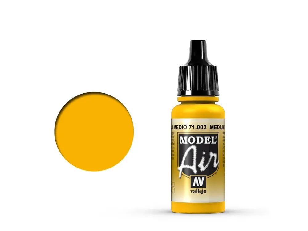 Objednat Nyní Barva Vallejo Model Air - Medium Yellow 17ml