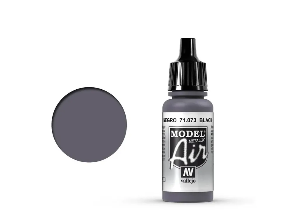 Barva Vallejo Model Air - Black Metal (metalíza) 17ml Tovární Cena