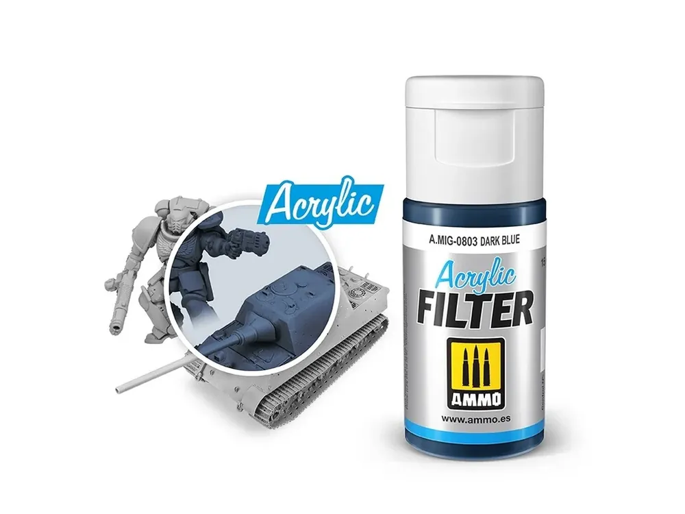 Farba MIG Acrylic Filter Dark Blue 15ml Vysoce Kvalitní