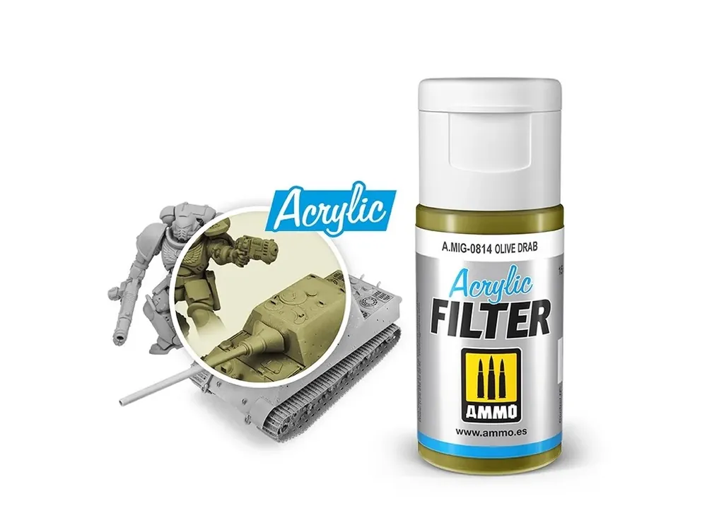 Levný Farba MIG Acrylic Filter Olive Drab 15ml