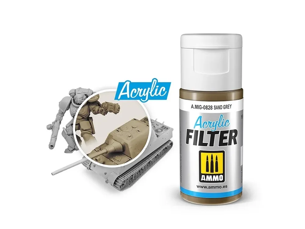 Farba MIG Acrylic Filter Sand Grey 15ml Nejlepší Volba