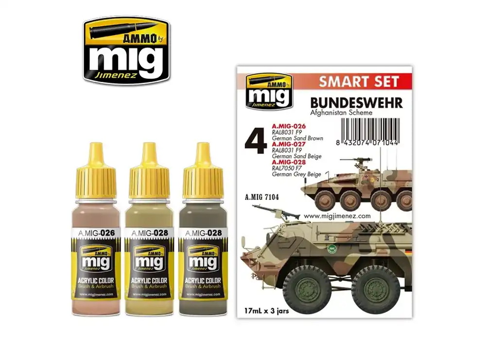 Akční Cena Sada akrylových barev Ammo Acrylic Colors - Bundeswehr Afghanistan Scheme 3x17ml