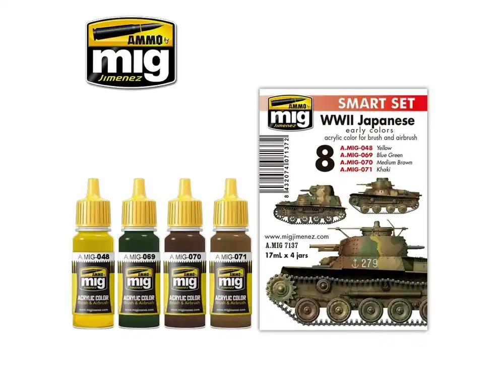 Sada akrylových barev Ammo Acrylic Colors - WW2 Japanese AFV Early Colors 4x17ml Akční Cena
