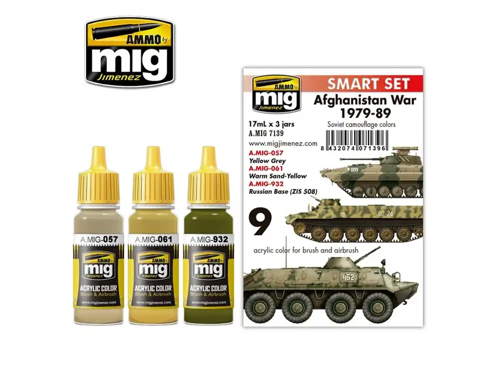 Sada akrylových barev Ammo Acrylic Colors - Afghanistan War 1979-89 3x17ml Víkendová Akce