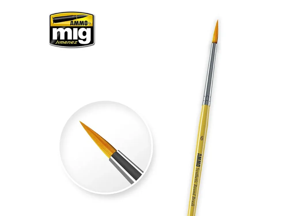 Štětec Ammo MIG - 6 Syntetic Round Brush Výprodej
