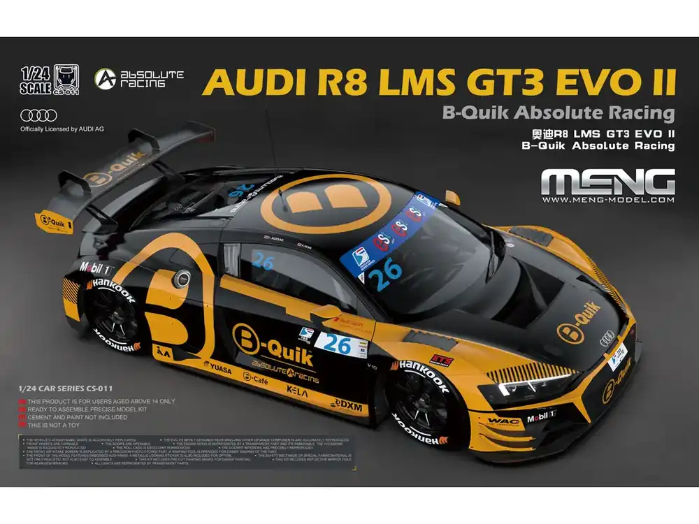 Ihned K Objednání Audi R8 LMS GT3 Evo II B-Quik Absolute Racing 1/24