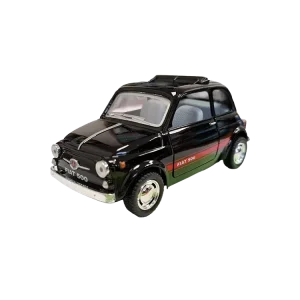 Vysoce Kvalitní FIAT 500 Classic Car Pullback Metal Black 1/24