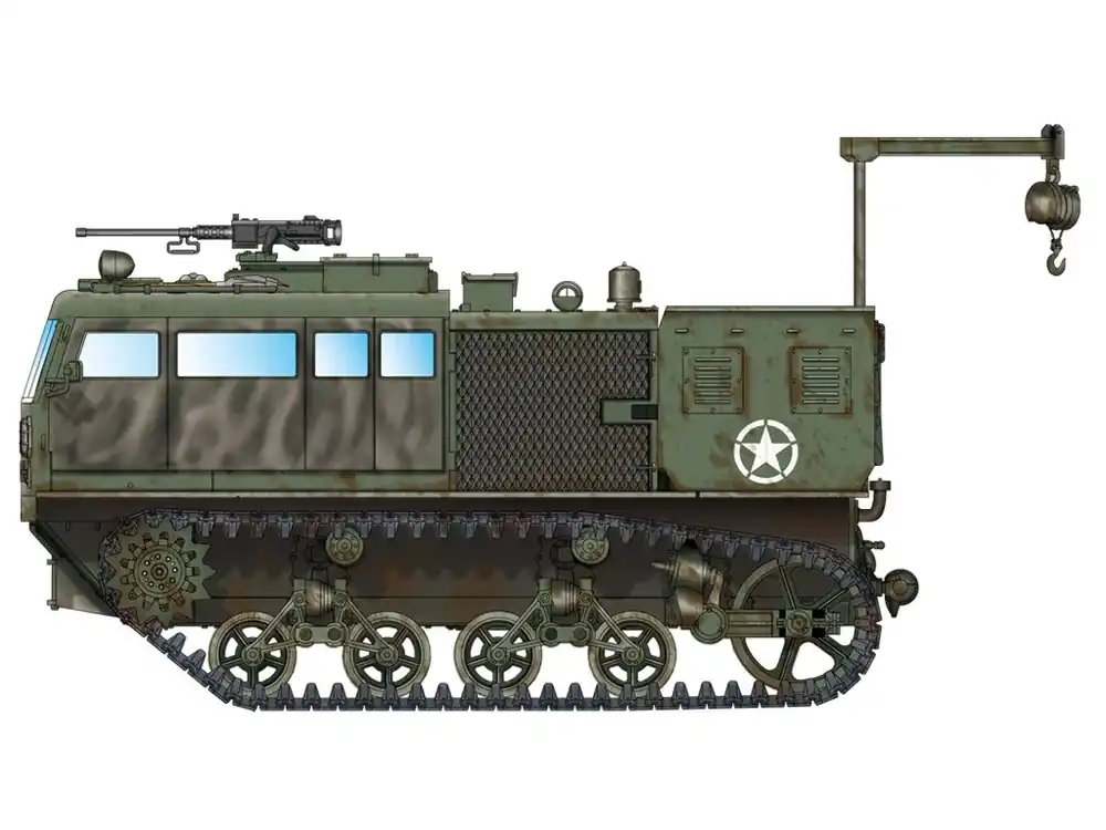 Finální Výprodej M4 High Speed Tractor (155mm/8-in./240mm) 1/72