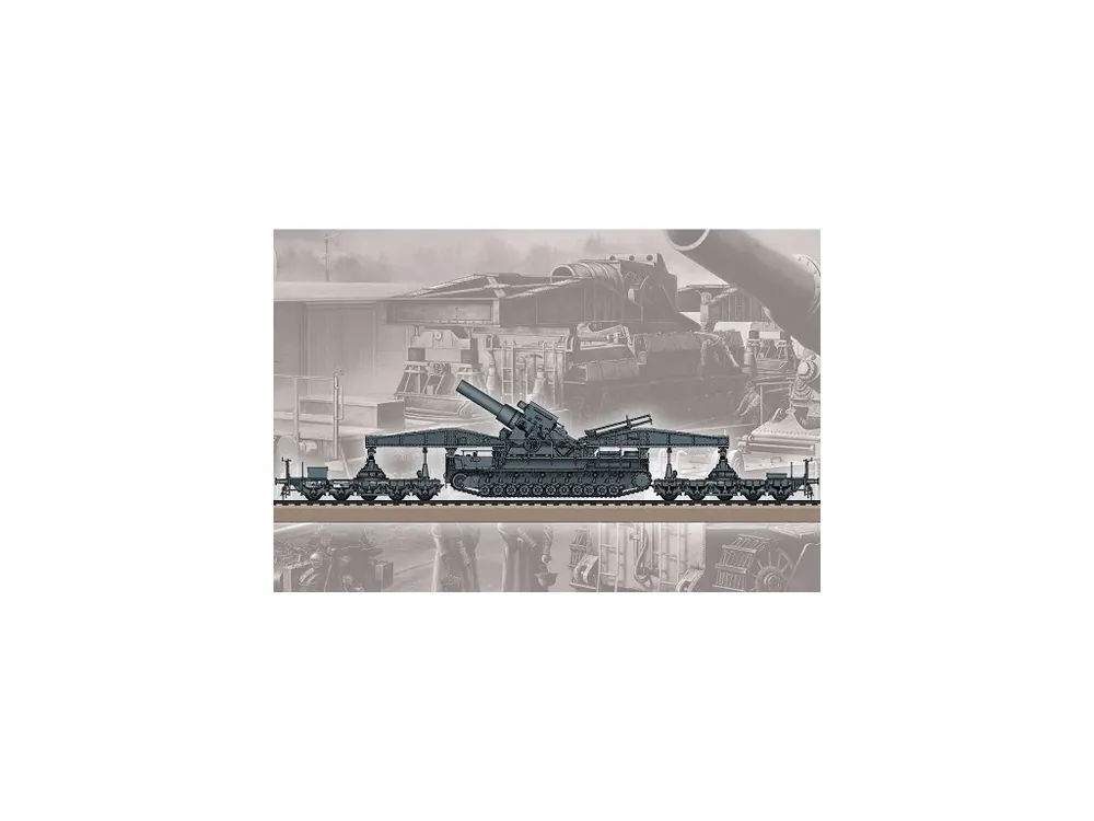 Karl Gerät 040/041 auf Eisenbahnwagen 1/72 Nakupujte Hned