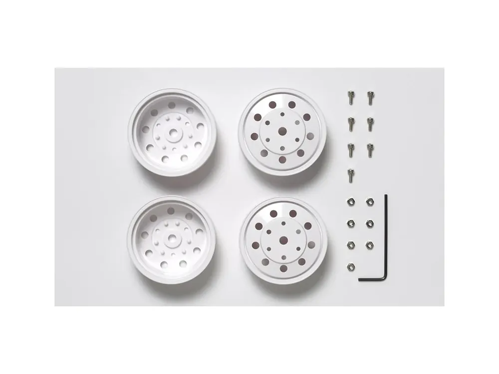 Disky kolies zadné 22mm biele pre ťahač 1/14 Bezpečná Platba