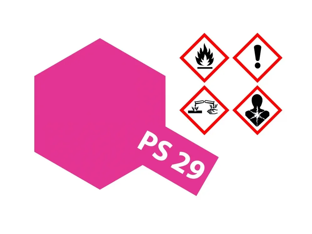 Cenově Výhodný Barva ve spreji na lexan Tamiya - PS-29 Flourescent Pink Polycarbonate 100ml