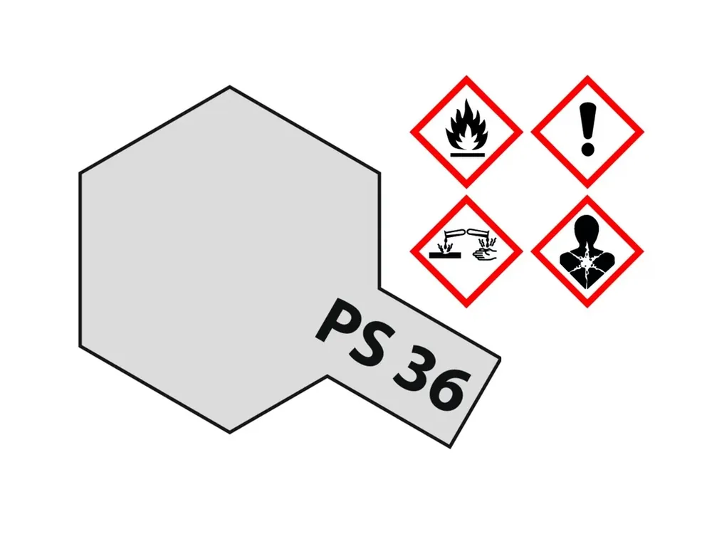 Poslední Šance Barva ve spreji na lexan Tamiya - PS-36 Translucent Silver Polycarbonate 100ml
