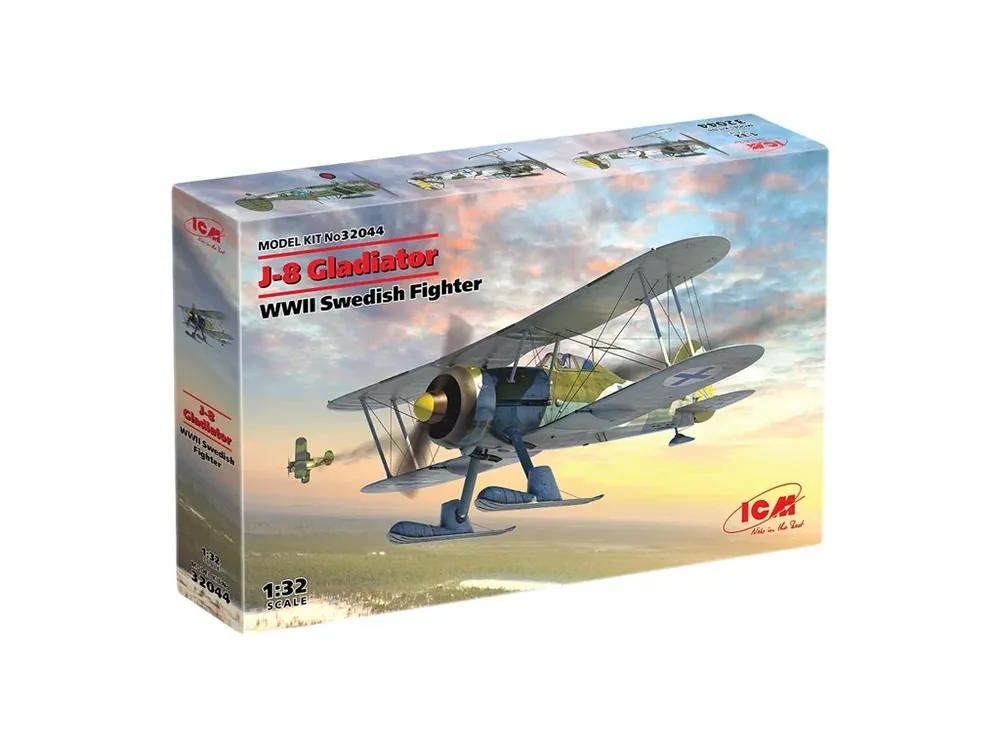 Akční Cena J-8 Gladiator, WWII Swedish Fighter 1/32