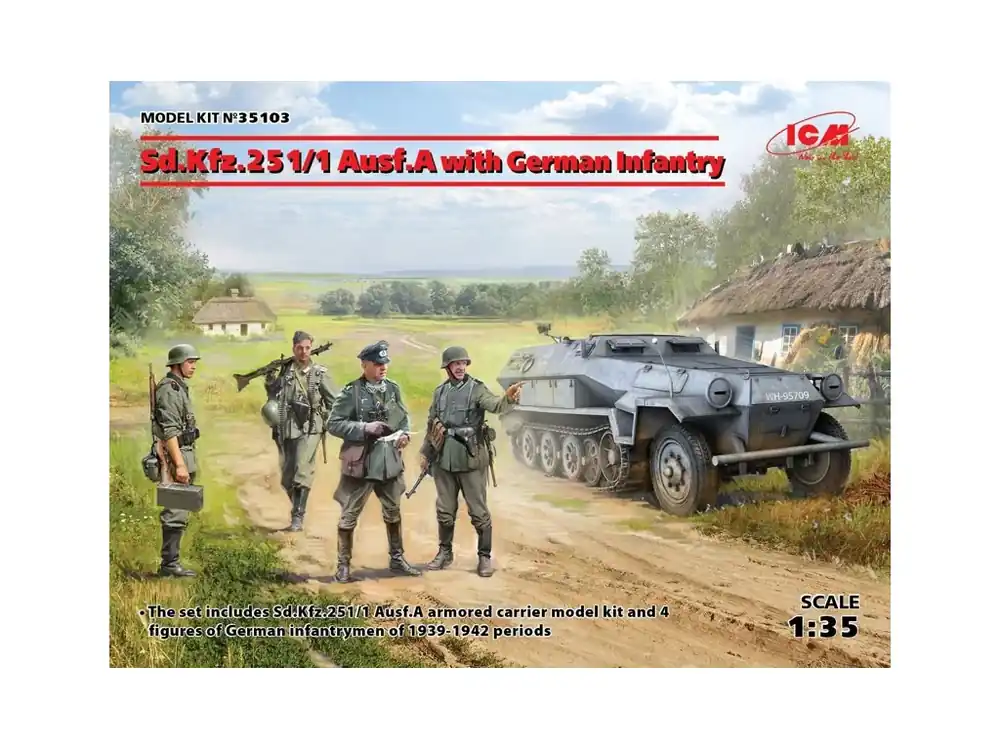 Hit Sezóny Sd.Kfz.251/1 Ausf. A with German Infantry 1/35
