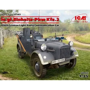 le.gl.Einheitz-Pkw KFZ.2,WWII German Ligh Radio Communication car 1/35 Značkový
