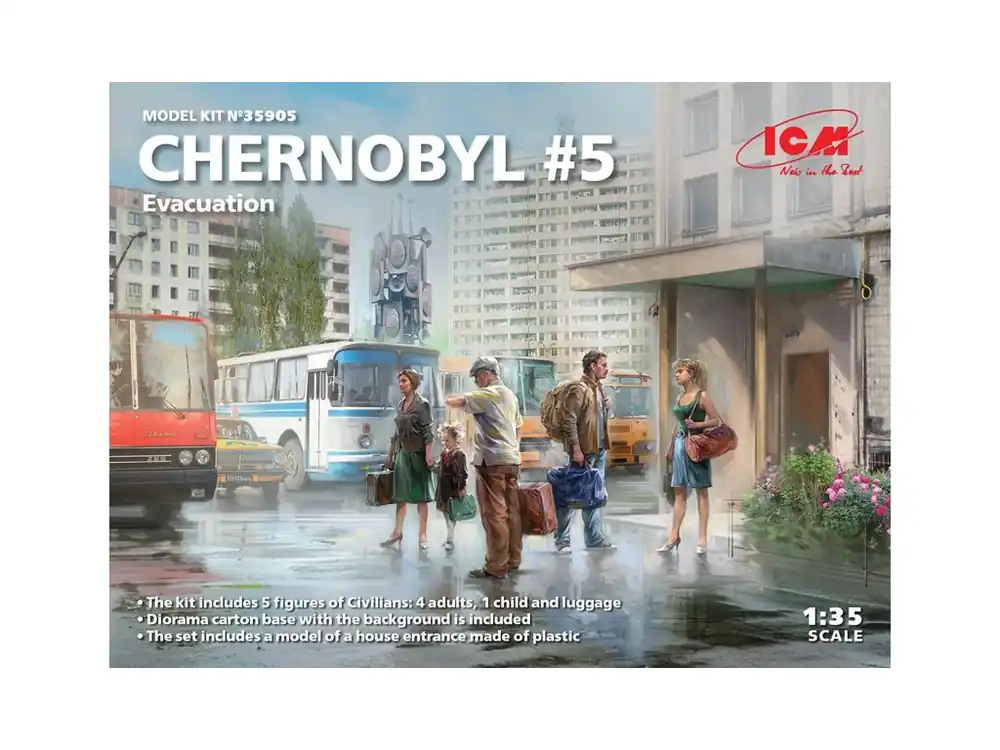 Akční Cena Chernobyl 5. Evacuation (4 adults, 1 child, luggage) 1/35