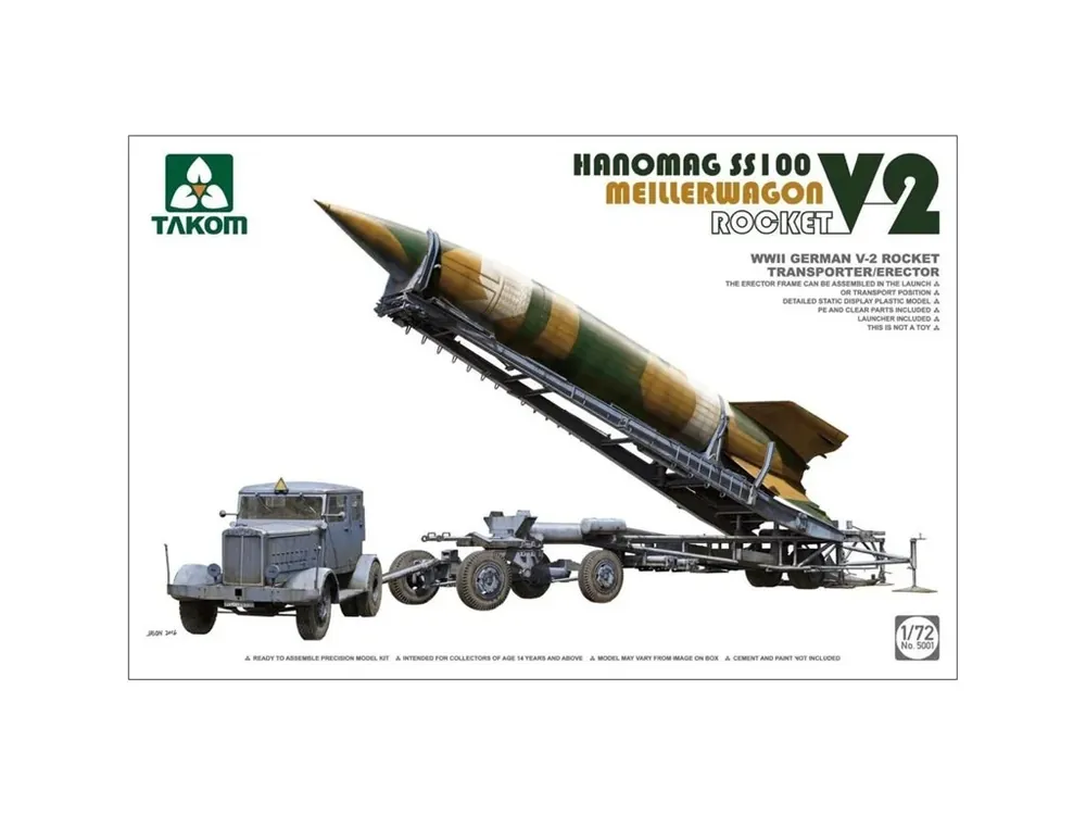 V-2 Rocket Transporter/Erector Mech. 1/72 Takom Nejlepší Volba