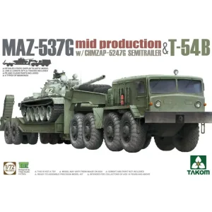 Nejprodávanější MAZ-537G w/ChMZAP-5247G Semi-trailer mid prod & T-54B 1/72