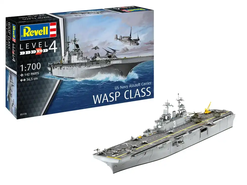 US Navy Assault Carrier WASP CLASS 1/700 Novinka