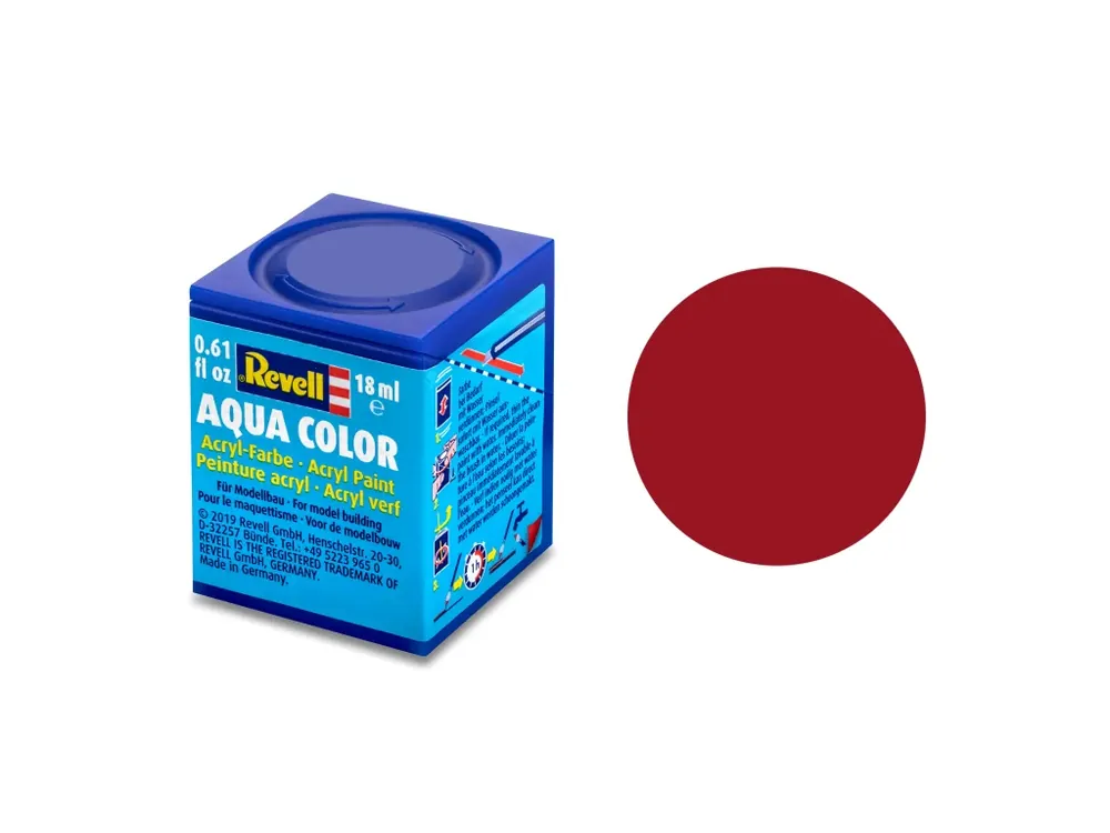 Barva Revell AQUA - 36 Červená karmínová matná (Carmine Red Matt RAL3002) 18ml Finální Výprodej