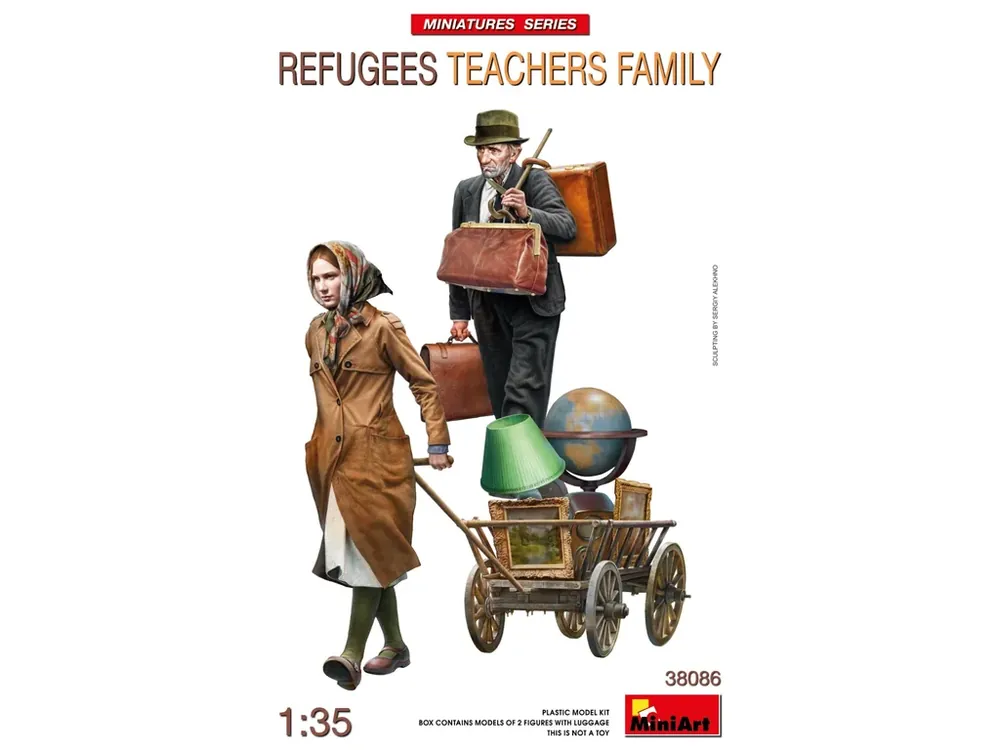 Víkendová Akce Figures Refugee Teacher Family (2) 1/35