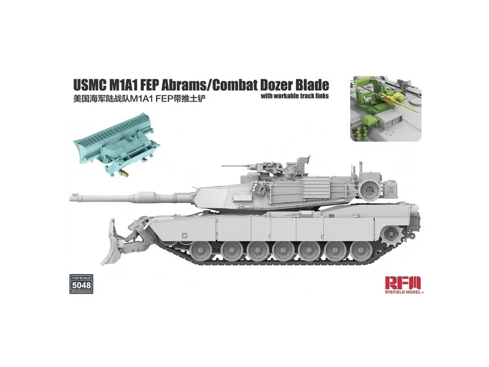 Výprodej USMC M1A1 FEP Abrams/Combat Dozer Blade with Workable Track Links 1/35