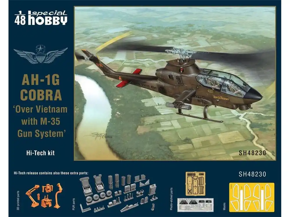 AH-1G Cobra Over Vietnam with M-35 Gun System 1/48 Jen Po Omezenou Doba